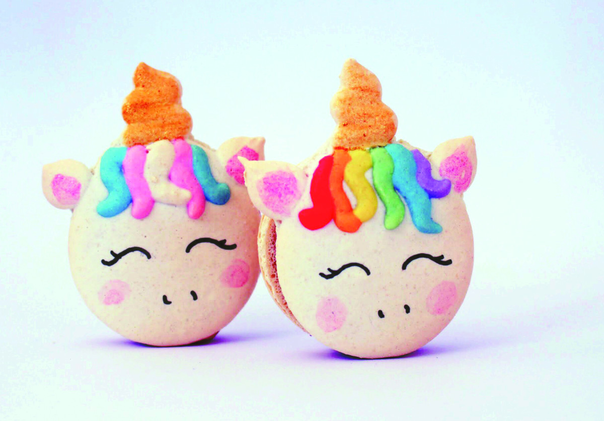 Rainbow Unicorn Macrons for Calgary Pride
